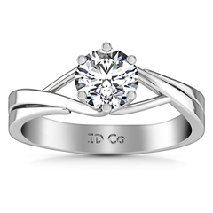 Solitaire Engagement Ring Wisteria 14K White Gold