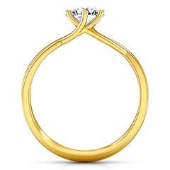Solitaire Engagement Ring Wisteria 14K Yellow Gold