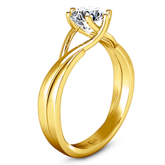 Solitaire Engagement Ring Wisteria 14K Yellow Gold