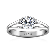 Solitaire Engagement Ring Adagio 14K White Gold