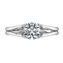 Solitaire Engagement Ring Adagio 14K White Gold