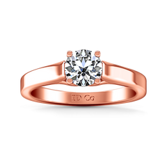 Solitaire Engagement Ring Lyric Modern Lattice 14K Rose Gold