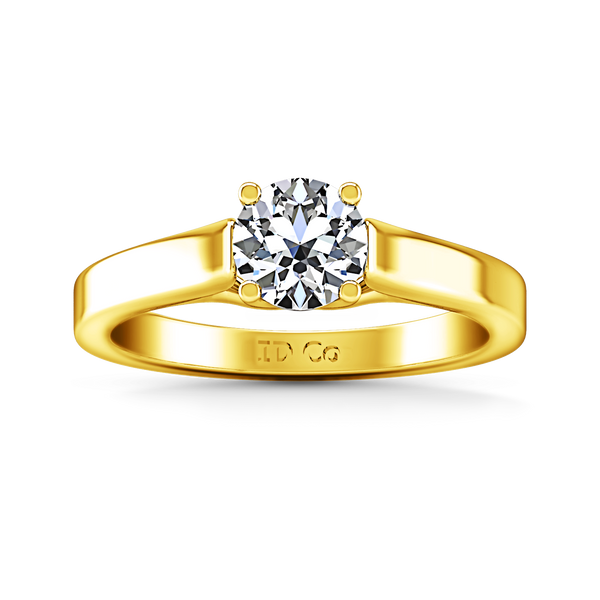 Solitaire Engagement Ring Lyric Modern Lattice 14K Yellow Gold