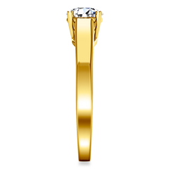 Solitaire Engagement Ring Lyric Modern Lattice 14K Yellow Gold