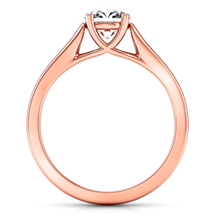 Solitaire Engagement Ring Lyric Modern Lattice 14K Rose Gold