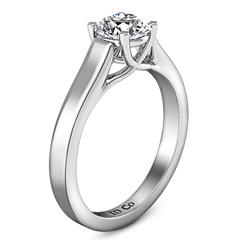 Solitaire Engagement Ring Lyric Modern Lattice 14K White Gold