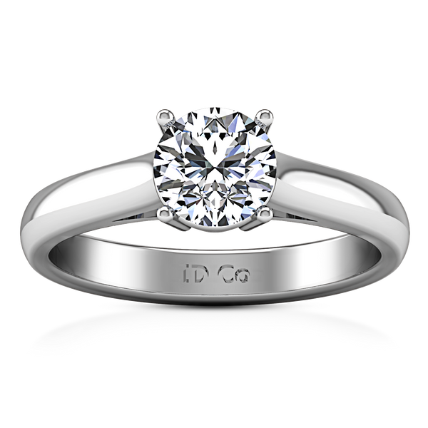 Solitaire Engagement Ring Chiara 14K White Gold