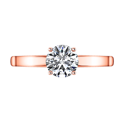 Solitaire Engagement Ring Nuovo 14K Rose Gold