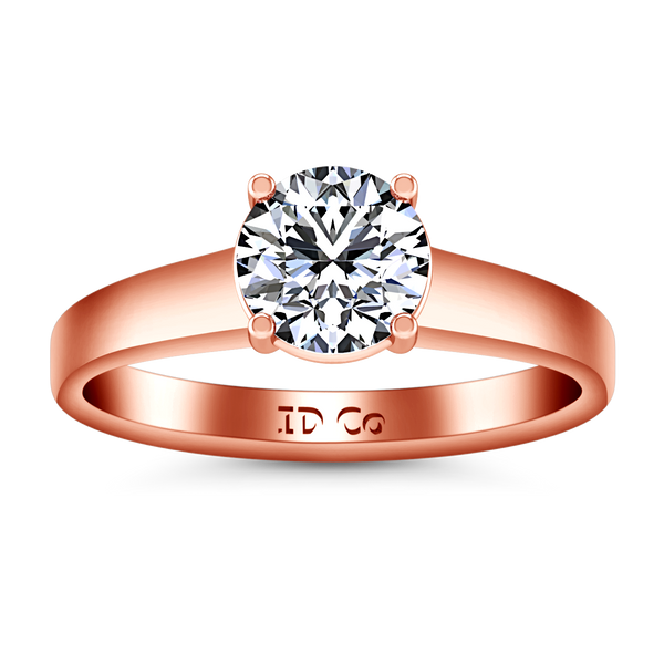 Solitaire Engagement Ring Valse  14K Rose Gold