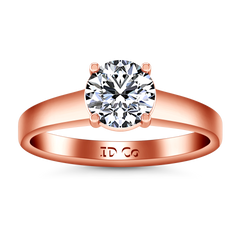 Solitaire Engagement Ring Valse  14K Rose Gold