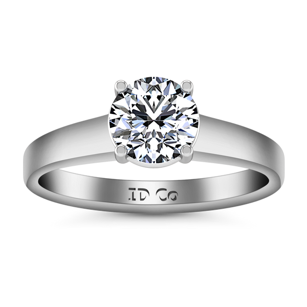 Solitaire Engagement Ring Valse  14K White Gold