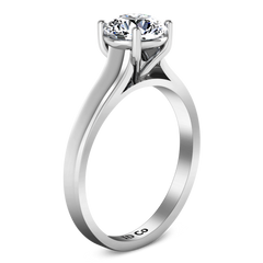 Solitaire Engagement Ring Valse  14K White Gold