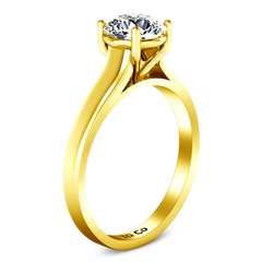 Solitaire Engagement Ring Valse  14K Yellow Gold