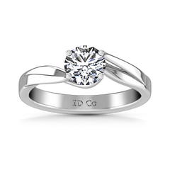 Solitaire Engagement Ring Laurel 14K White Gold