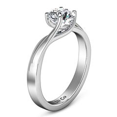 Solitaire Engagement Ring Laurel 14K White Gold