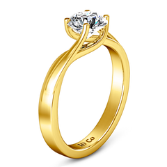 Solitaire Engagement Ring Laurel 14K Yellow Gold