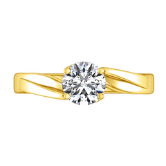 Solitaire Engagement Ring Laurel 14K Yellow Gold