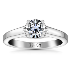 Solitaire Engagement Ring Royale Lattice 14K White Gold