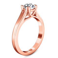 Solitaire Engagement Ring Royale Lattice 14K Rose Gold