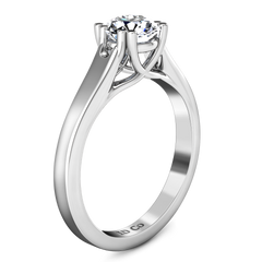 Solitaire Engagement Ring Royale Lattice 14K White Gold