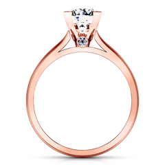 Solitaire Engagement Ring Luna 14K Rose Gold