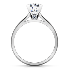 Solitaire Engagement Ring Luna 14K White Gold