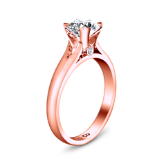 Solitaire Engagement Ring Luna 14K Rose Gold