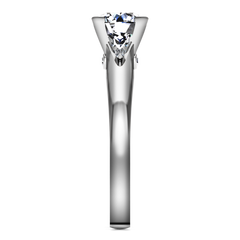 Solitaire Engagement Ring Luna 14K White Gold