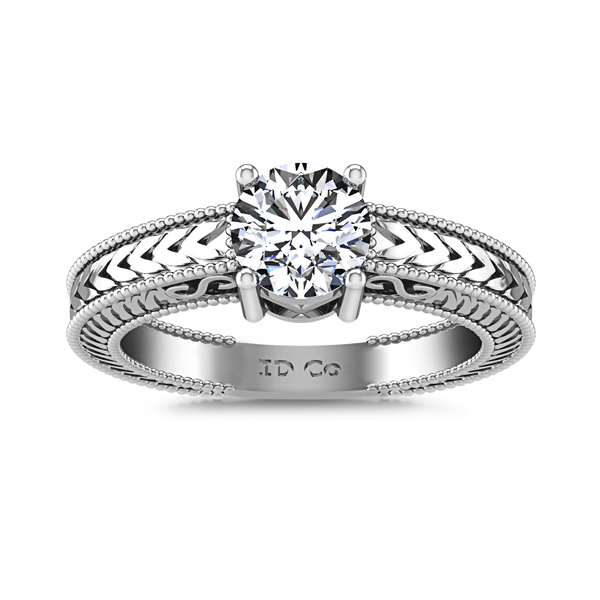 Solitaire Engagement Ring Kensington 14K White Gold