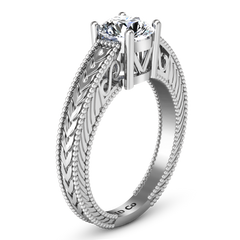 Solitaire Engagement Ring Kensington 14K White Gold