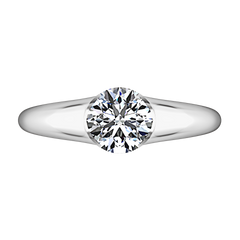 Solitaire Engagement Ring Ansley 14K White Gold