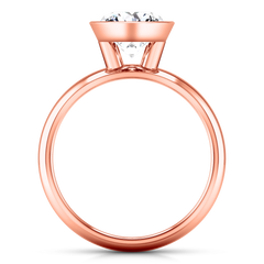 Solitaire Engagement Ring Contempo 14K Rose Gold