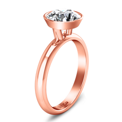 Solitaire Engagement Ring Contempo 14K Rose Gold
