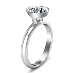 Solitaire Engagement Ring Contempo 14K White Gold