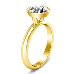 Solitaire Engagement Ring Contempo 14K Yellow Gold