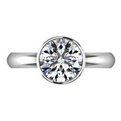 Solitaire Engagement Ring Contempo 14K White Gold