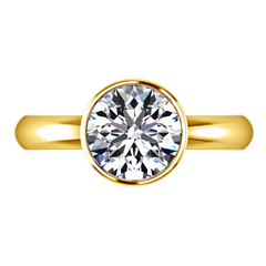 Solitaire Engagement Ring Contempo 14K Yellow Gold