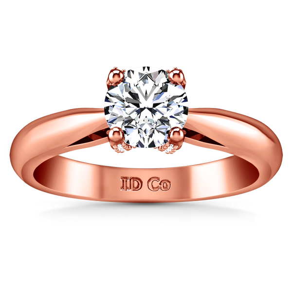 Solitaire Engagement Ring Caressa 14K Rose Gold