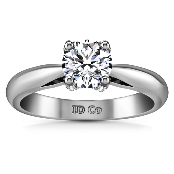 Solitaire Engagement Ring Caressa 14K White Gold