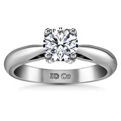 Solitaire Engagement Ring Caressa 14K White Gold