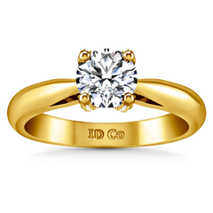 Solitaire Engagement Ring Caressa 14K Yellow Gold