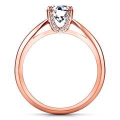 Solitaire Engagement Ring Caressa 14K Rose Gold