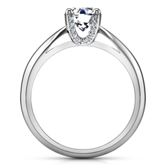 Solitaire Engagement Ring Caressa 14K White Gold