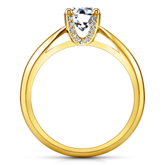 Solitaire Engagement Ring Caressa 14K Yellow Gold