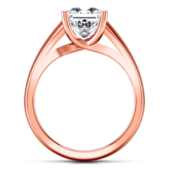 Solitaire Princess Cut Engagement Ring Leyla 14K Rose Gold