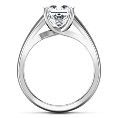 Solitaire Princess Cut Engagement Ring Leyla 14K White Gold