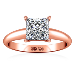 Solitaire Princess Cut Engagement Ring Cindy 14K Rose Gold