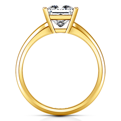 Solitaire Princess Cut Engagement Ring Cindy 14K Yellow Gold
