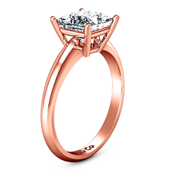 Solitaire Princess Cut Engagement Ring Cindy 14K Rose Gold