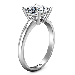 Solitaire Princess Cut Engagement Ring Cindy 14K White Gold